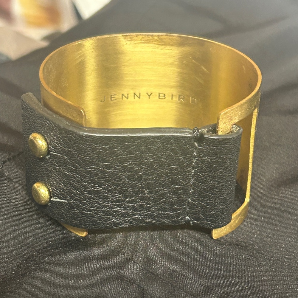 JENNY BIRD JANE CUFF IN HIGH POLISH GOLD - Picture 6 of 16